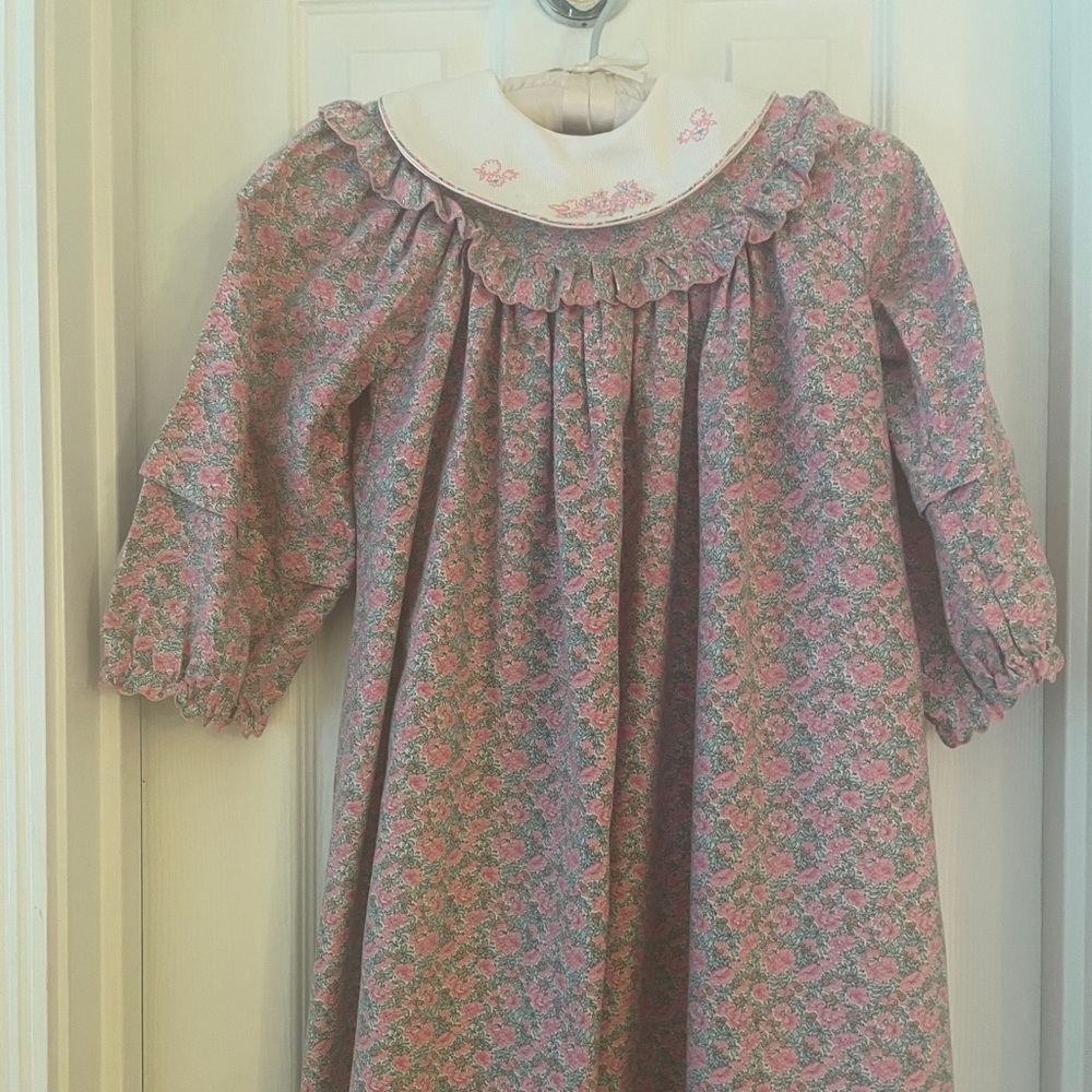 Floral Pink Kids Formal Dress